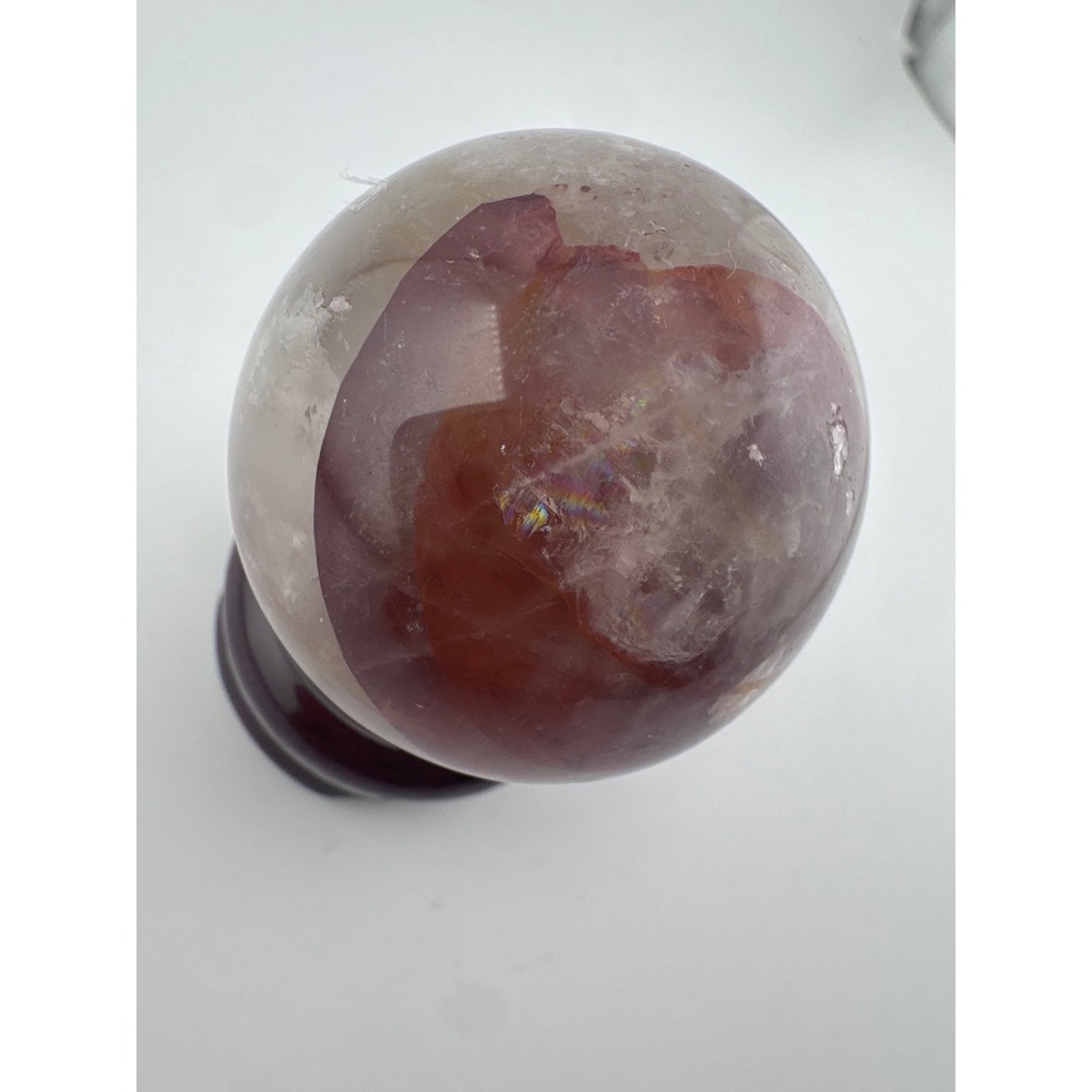 Fire Quartz Sphere with Rainbow Inclusions 1.80in